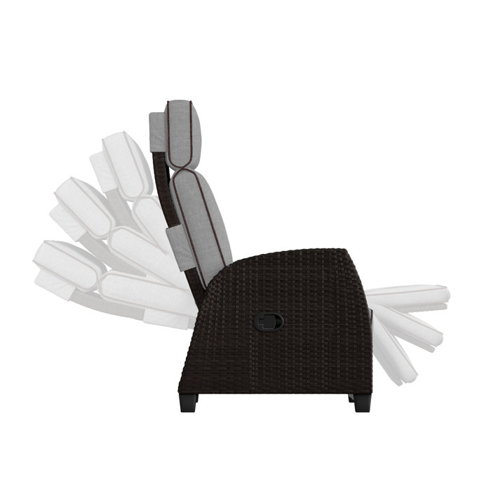 Red Barrel Studio® Bexar Recliner Patio Chair With Cushion & Reviews